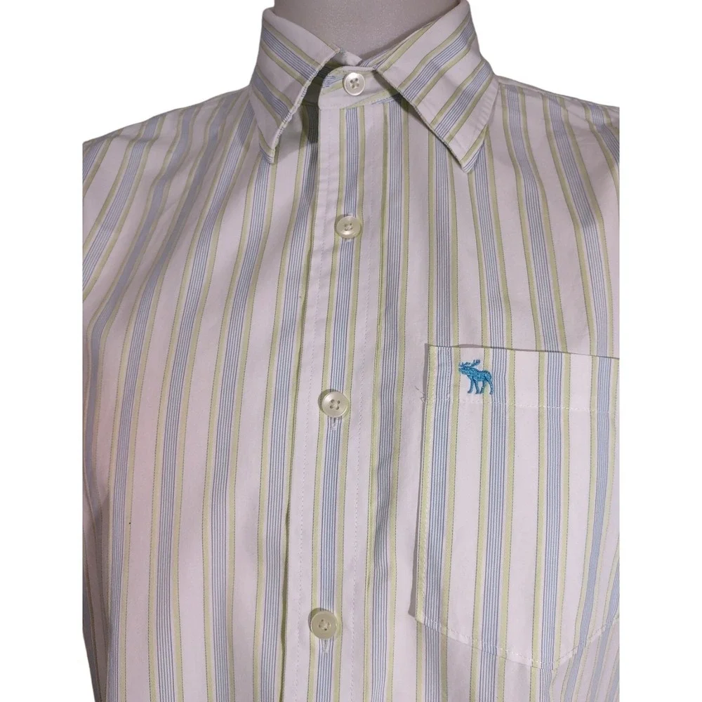 Abercrombie & Fitch Dress Shirt Mens XLarge Muscle Striped Button Up Long Sleeve